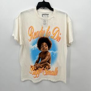 The Notorious B.I.G Men's White Short Sleeve T-Shirt Size Large